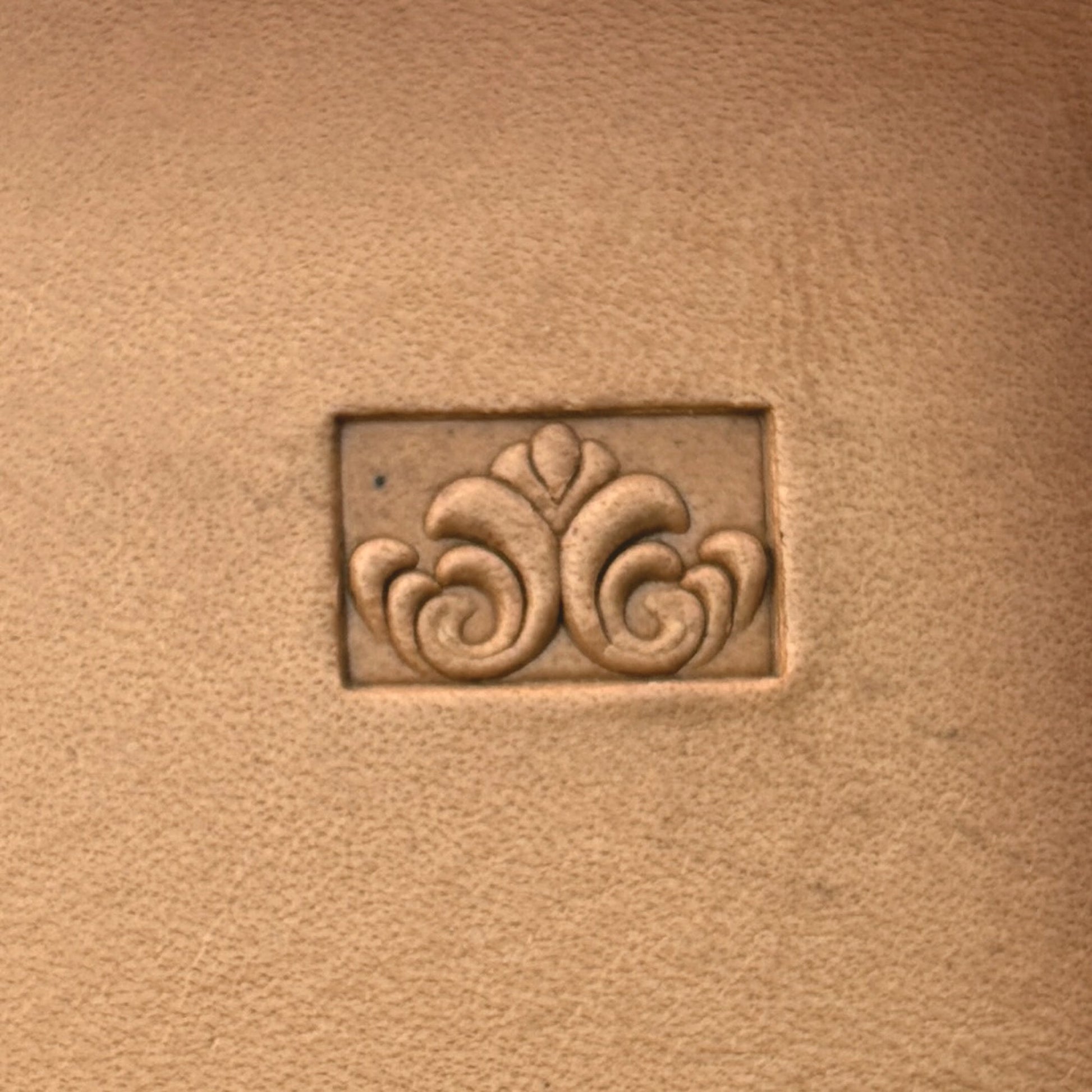 Ornamental Border leather stamp LT145 — pattern imprint on veg-tan leather