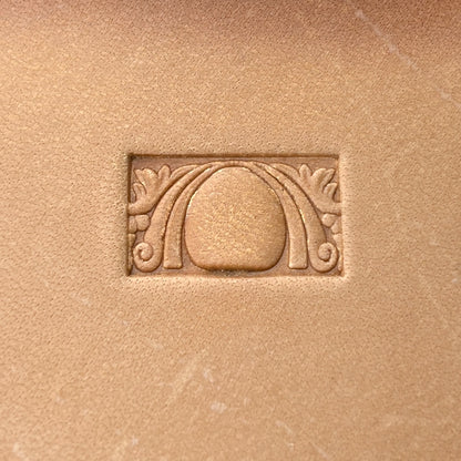 Art Deco leather stamp LT150 — pattern imprint on veg-tan leather