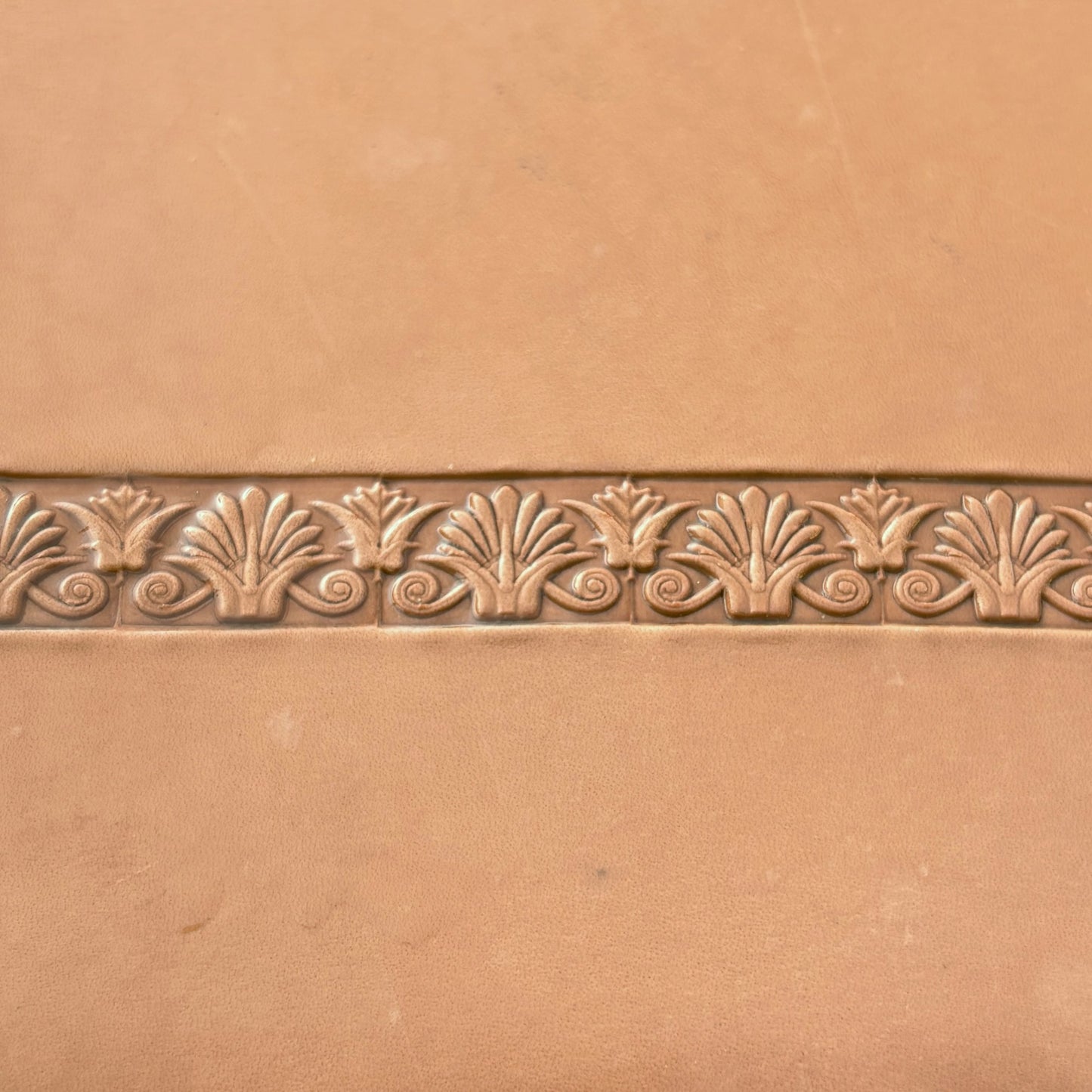 Ornamental Border leather stamp LT161 — pattern imprint on veg-tan leather