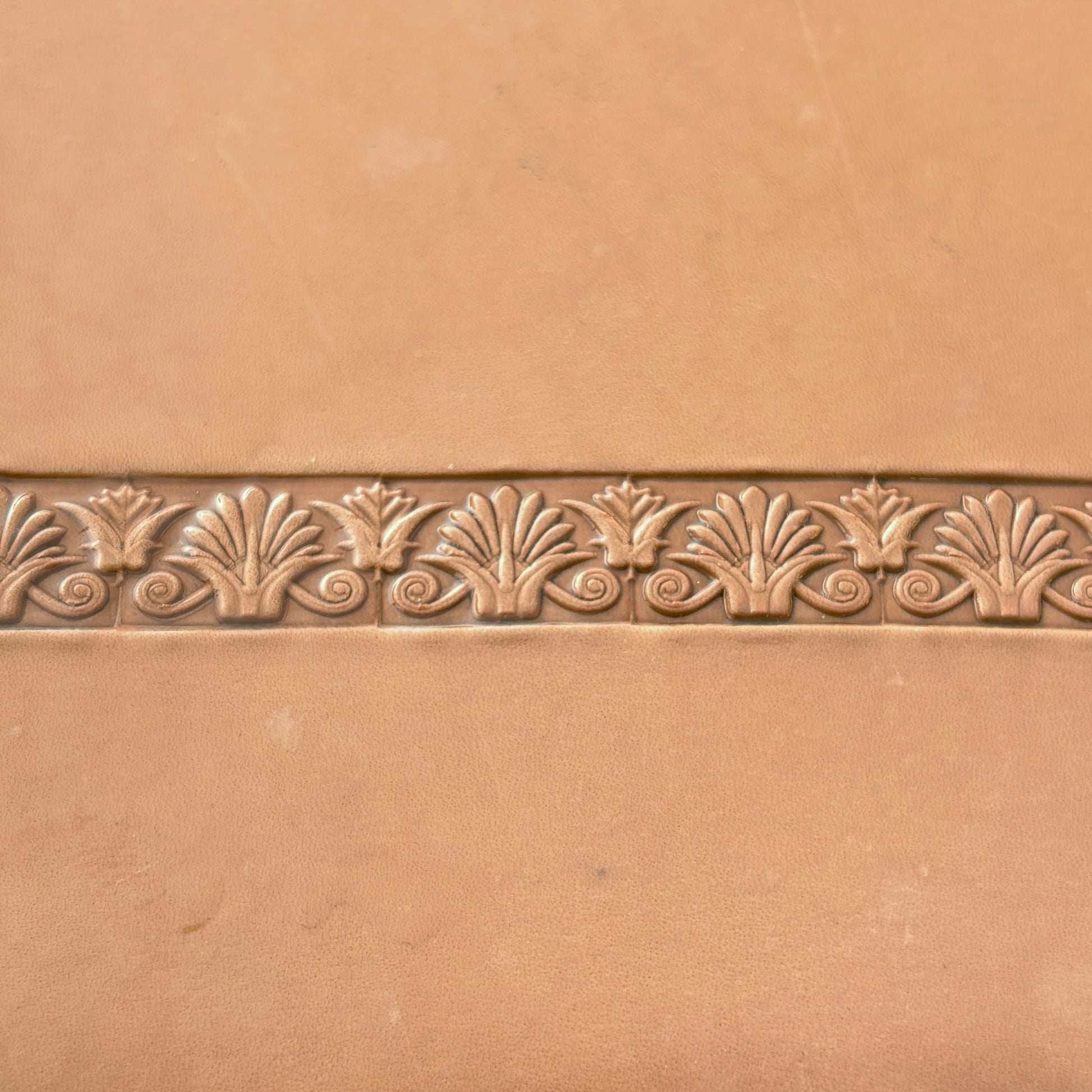 Ornamental Border leather stamp LT161 — pattern imprint on veg-tan leather