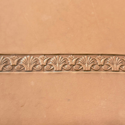 Ornamental Border leather stamp LT161 — pattern imprint on veg-tan leather