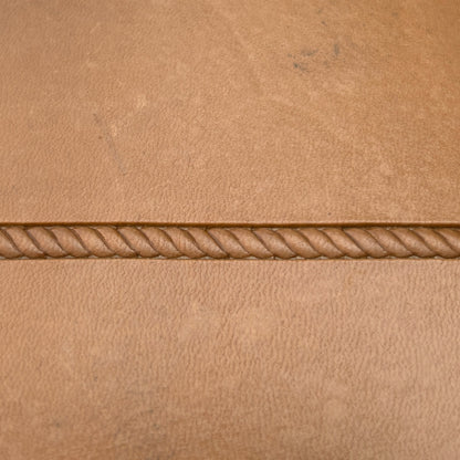 Rope Twist Border leather stamp LT190 — pattern imprint on veg-tan leather