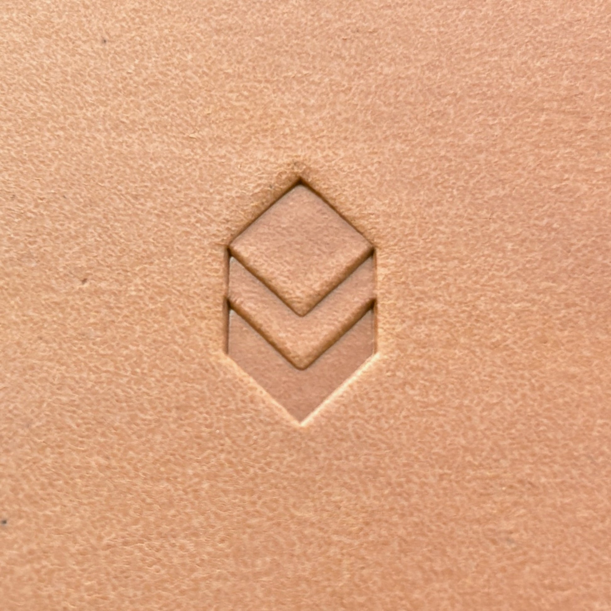 3D Cubes Geometric leather stamp LT200 — pattern imprint on veg-tan leather