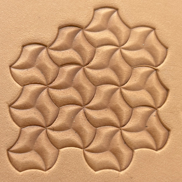 Star Tessellation Geometric leather stamp LT213 — pattern imprint on veg-tan leather