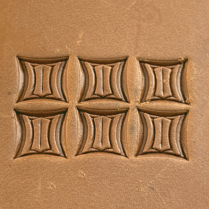 Curved Lines Geometric leather stamp LT218 — pattern imprint on veg-tan leather