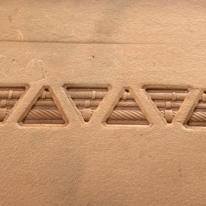 Geometric leather stamp LT313 — pattern imprint on veg-tan leather