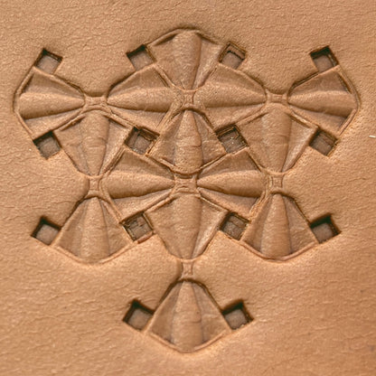 Hourglass Shape Geometric leather stamp LT323 — pattern imprint on veg-tan leather