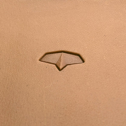 Scaled Texture leather stamp LT367 — single impression on veg-tan leather