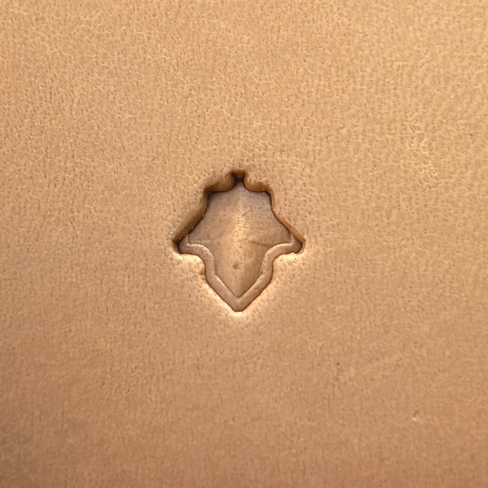 Moroccan Tiles leather stamp LT410 — pattern imprint on veg-tan leather