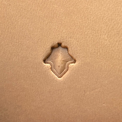 Moroccan Tiles leather stamp LT410 — pattern imprint on veg-tan leather