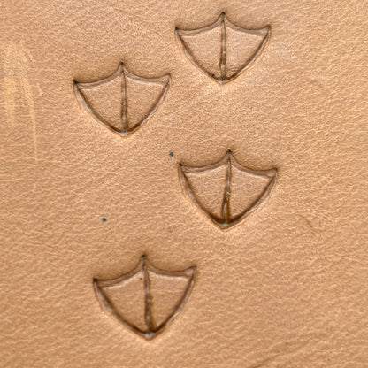 Bird Tracks Footprint leather stamp LT414 — pattern imprint on veg-tan leather