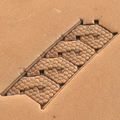 Honeycomb Fill Geometric leather stamp LT514 — pattern imprint on veg-tan leather