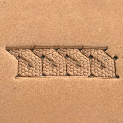 Honeycomb Fill Geometric leather stamp LT514 — pattern imprint on veg-tan leather