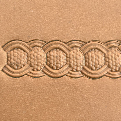 Celtic Texture Basket Weave leather stamp LT524 — pattern imprint on veg-tan leather