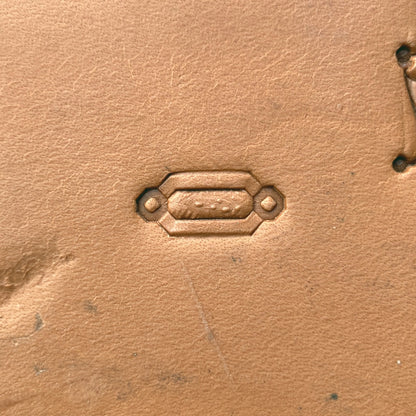 Chain Geometric leather stamp LT531 — pattern imprint on veg-tan leather