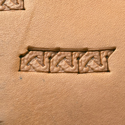 Angular Shape Geometric leather stamp LT595 — pattern imprint on veg-tan leather