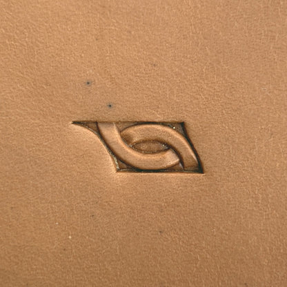 Celtic Knot leather stamp LT598 — pattern imprint on veg-tan leather
