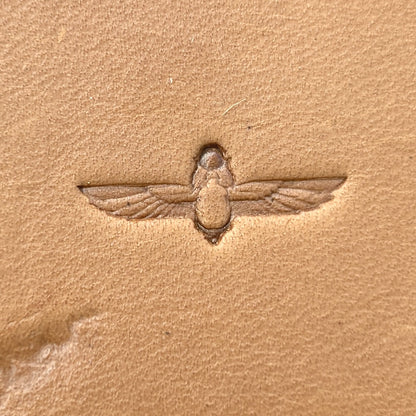 Egyptian Ankh leather stamp LT689 — single impression on veg-tan leather