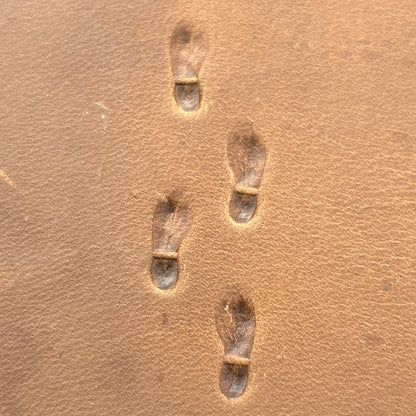 Shoe Footprint leather stamp LT745 — pattern imprint on veg-tan leather