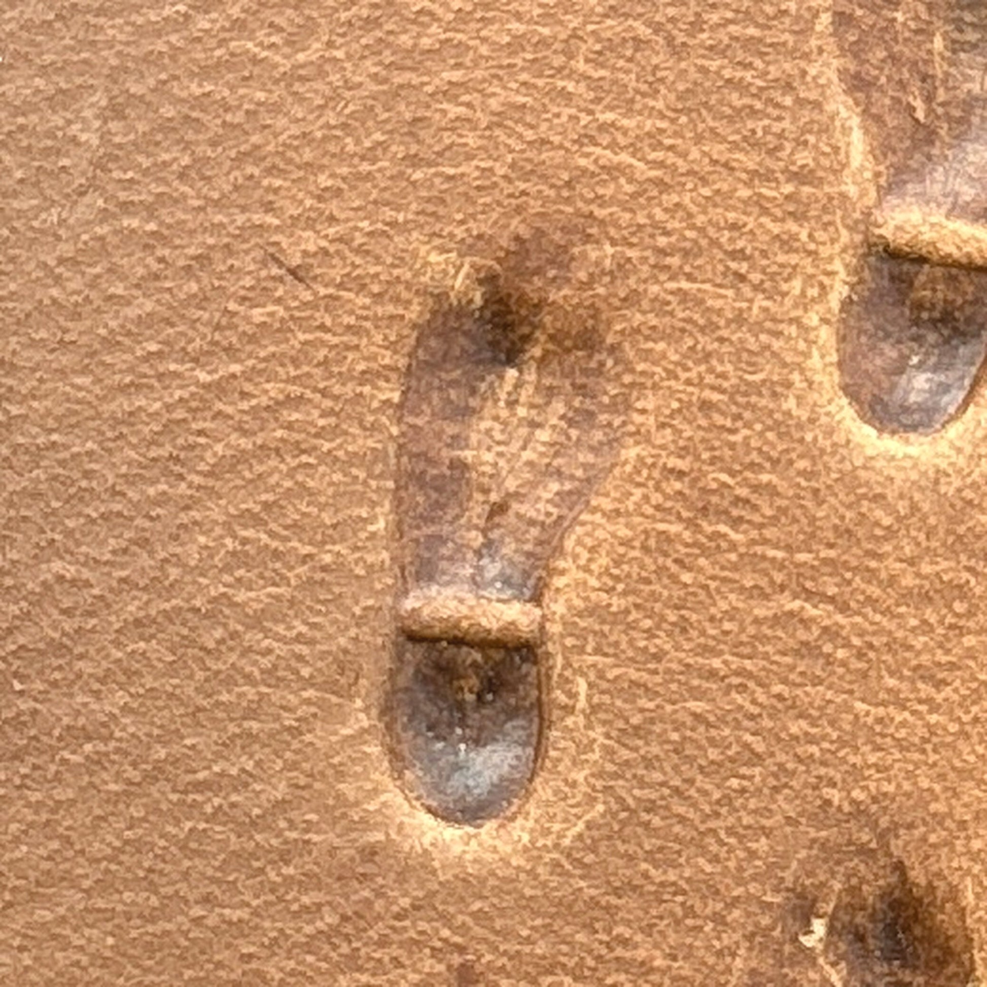 Shoe Footprint leather stamp LT745 — pattern imprint on veg-tan leather