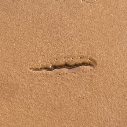 Claw Marks Paw leather stamp LT758 — single impression on veg-tan leather