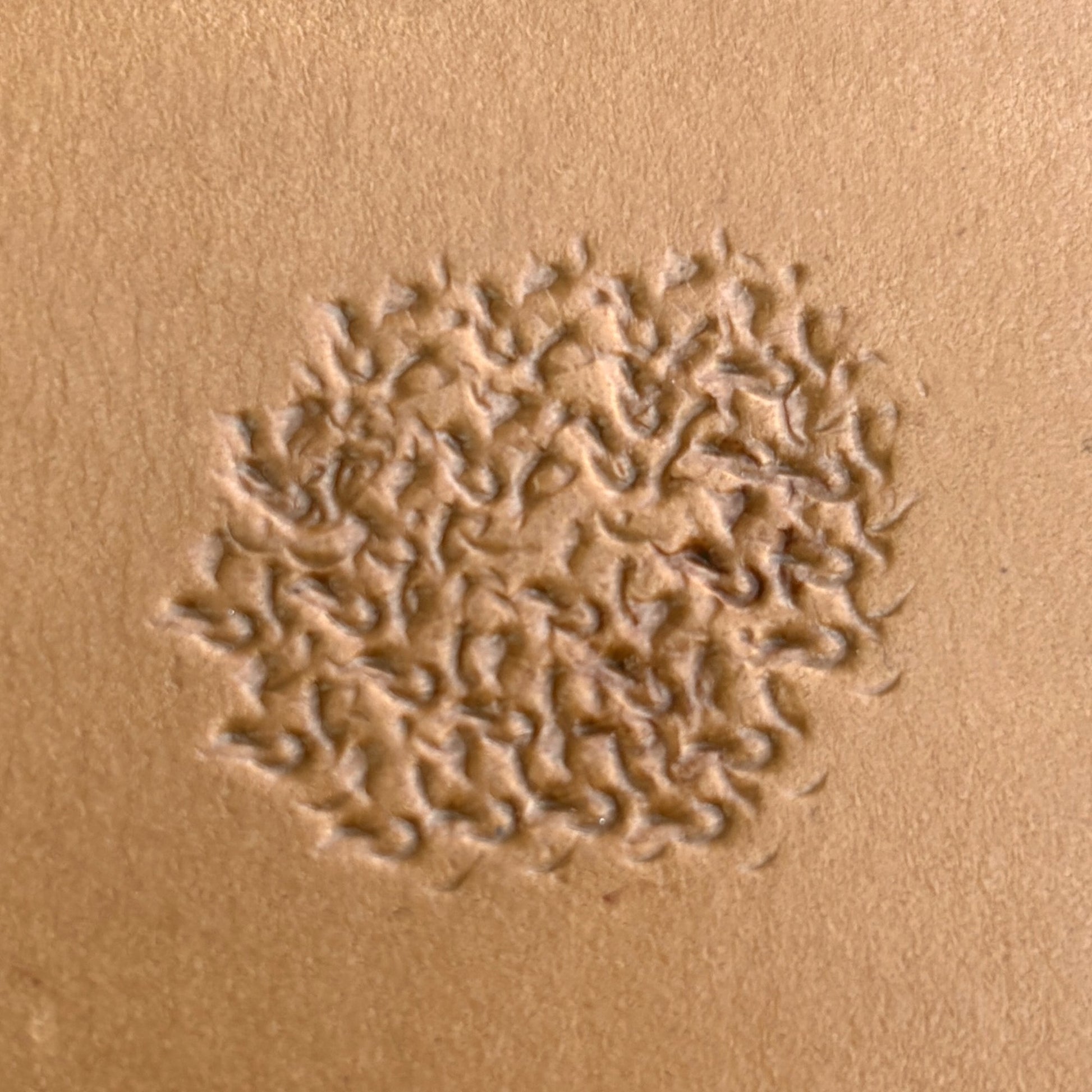 Cluster Textured leather stamp LT768 — pattern imprint on veg-tan leather