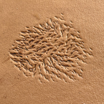 Fur Texture leather stamp LT769 — pattern imprint on veg-tan leather