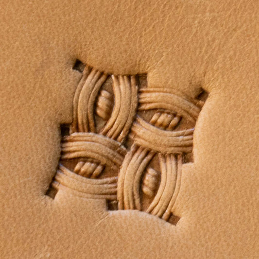 LT821 Basket Weave Leather Stamping Tool for Professional Crafters – Interlaced Basket Weave 11x11mm (7/16" x 7/16")