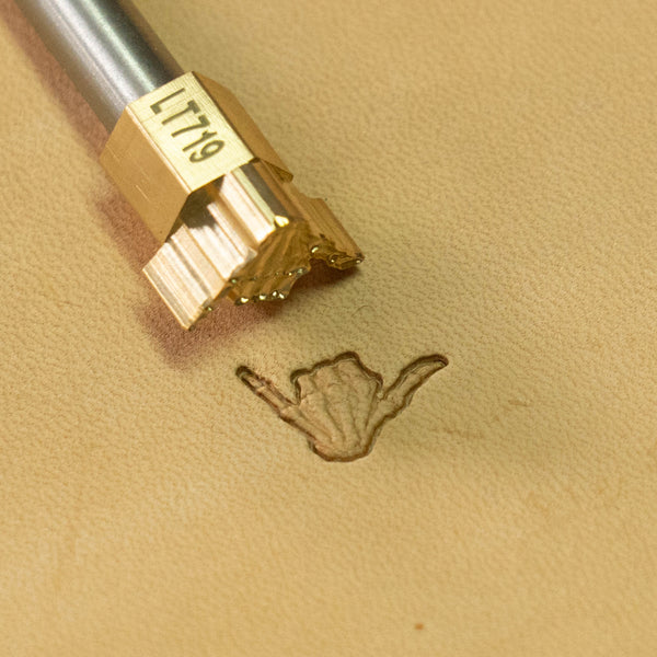 LT719 Skull Leather Stamping Tool–Shaka  Hand Skull 17x11mm (2/3" x 7/16")