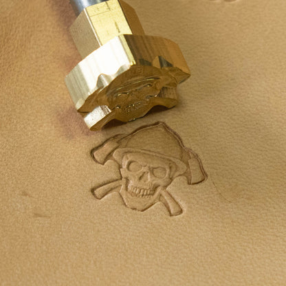 LT638 Skull Leather Stamping Tool–Pirate Hat Skull 6x13mm (3/13" x 1/2")