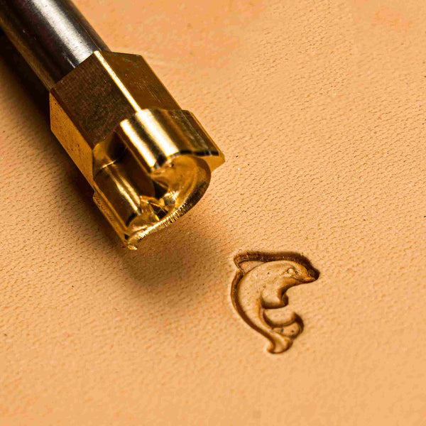 Dolphin Leather Stamp – Jumping