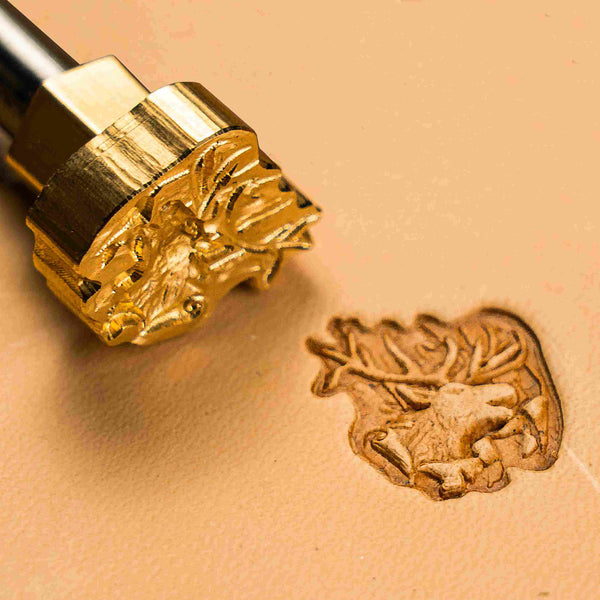 Deer Leather Stamp – Antler Head