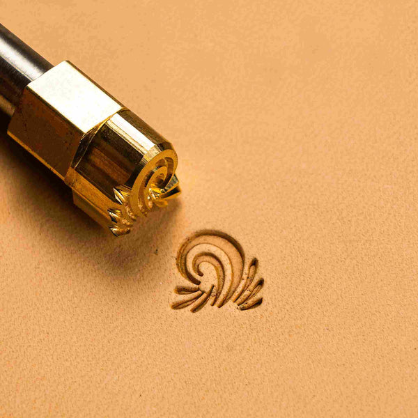 Geometric Leather Stamp – Spiral Lines