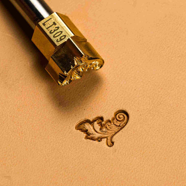Leaf Leather Stamp – Ornate Swirl