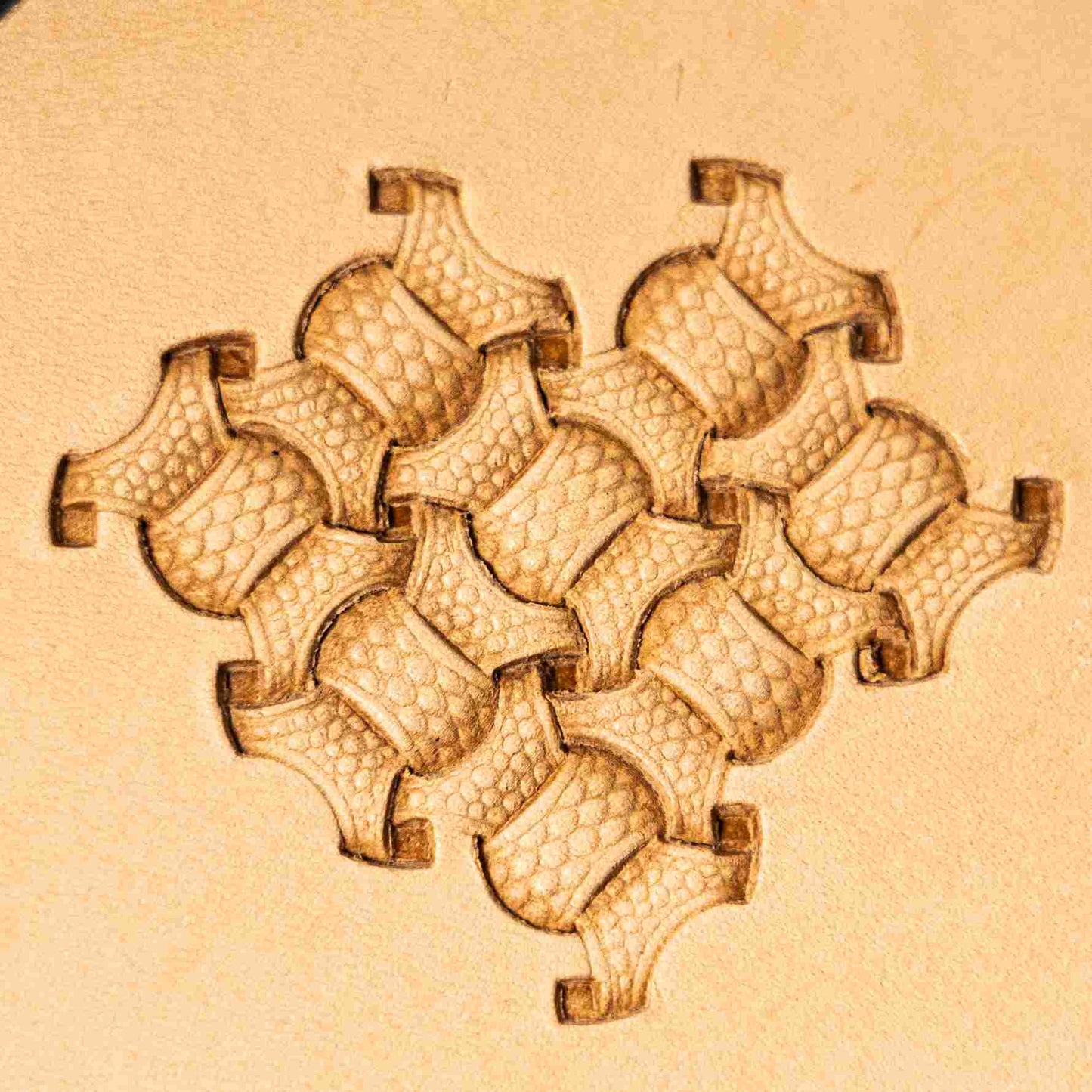 Basket Weave Leather Stamping Tool imprint design LT001