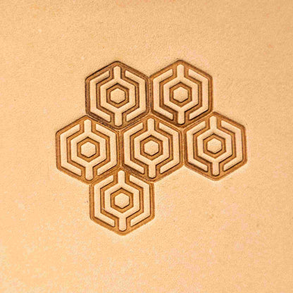 Leather Stamping Tool LT003 14x13mm from Geometric Leather Stamp collection, multiple imprint on leather, modern Geometric design
