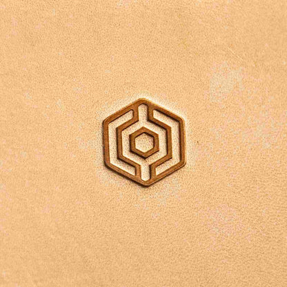 Leather Stamping Tool LT003 14x13mm from Geometric Leather Stamp collection, single imprint on leather, modern Geometric design