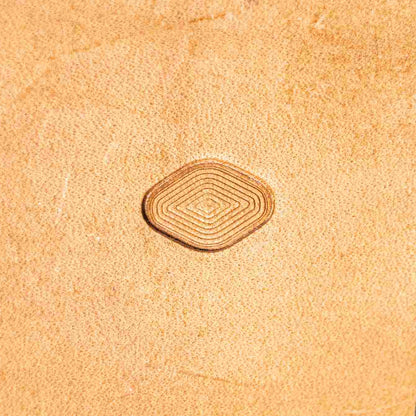 Leather Stamping Tool LT002 from Geometric Leather Stamp collection, single imprint on leather