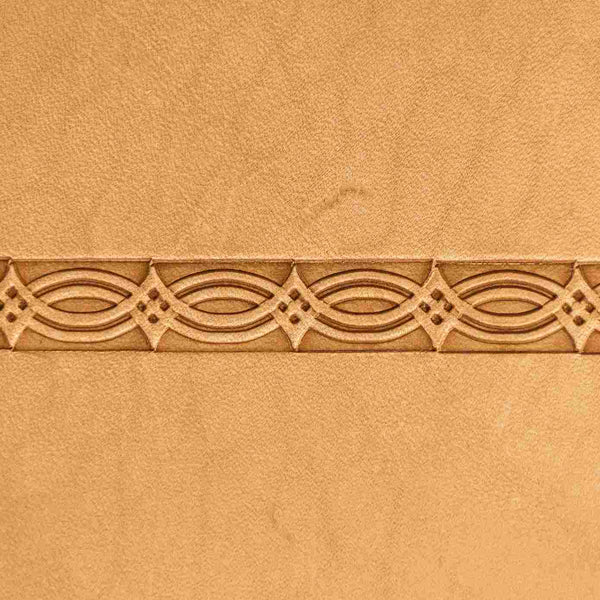 LT125 Geometric Leather Stamping Tool–Interlace Geometric 17x9mm (2/3" x 5/14")