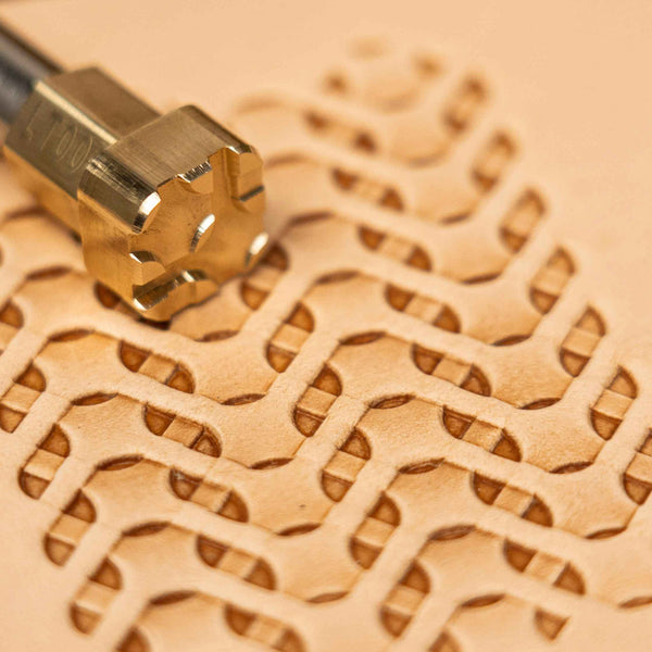 Basket Weave Leather Stamp – Interlaced