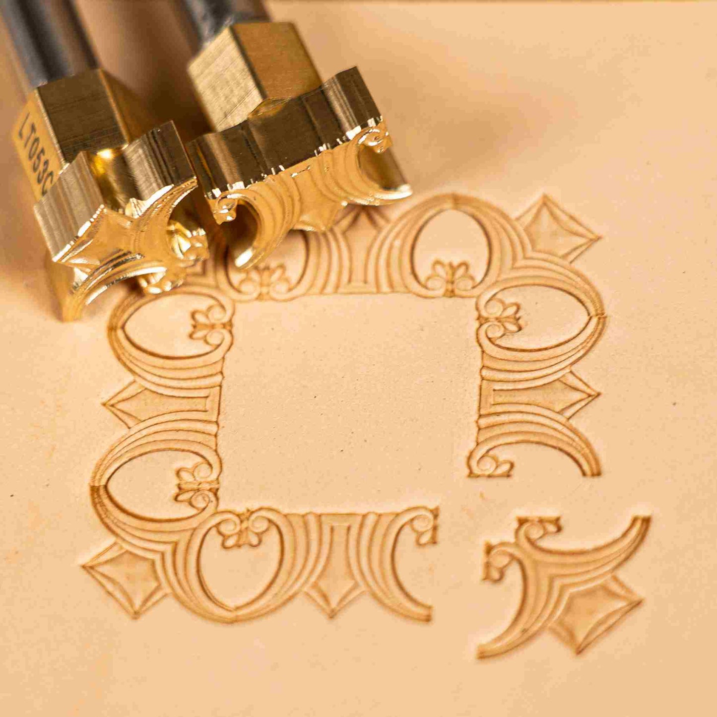 LT053 Border and Corner Premium Leather Stamping Tools for Professional Crafters-17x12mm size