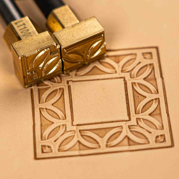Geometric Leather Stamp – Border Frame