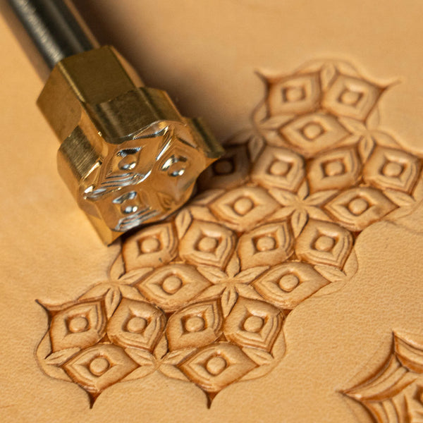 Geometric Leather Stamp – Diamond Cluster