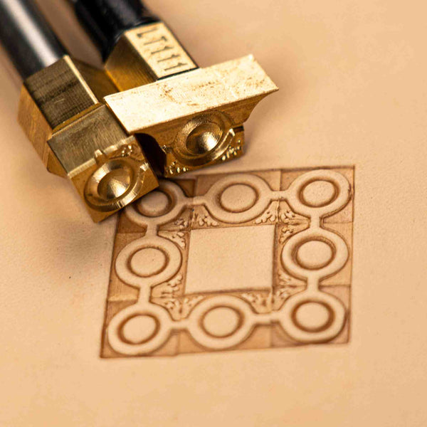 Geometric Leather Stamp – Circle Square