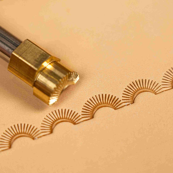 Pattern Leather Stamp – Sunburst Border