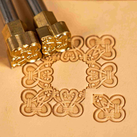 LT128 Border and Corner Premium Leather Stamping Tools for Professional Crafters-15x15mm size