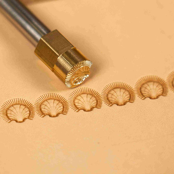 Pattern Leather Stamp – Shell Fan