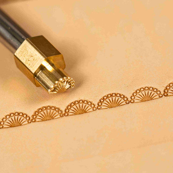 Pattern Leather Stamp – Fan Border