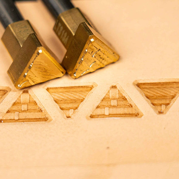 Geometric Leather Stamp – Triangle Lines
