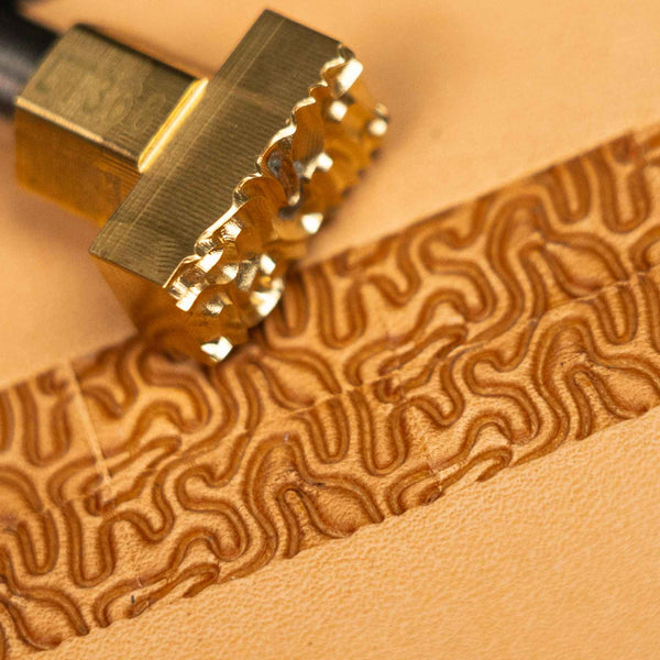 Pattern Leather Stamp – Maze Lines